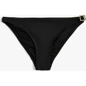 Slip Bikini Altı Taşlı Toka Detaylı Standart Bel Mat Kumaş
