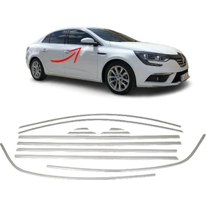 Alminox Oto Renault Megane 4 Sedan Cam Çerçevesi 12 Parça