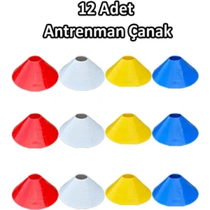 12LI Antrenman Çanağı Set 4 Renk Idman Çanağı