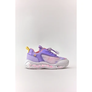 Lila Kız Bubble Baloncuk Tabanlı Işıklı Çocuk Sneaker