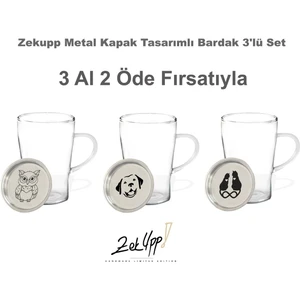 Termos Bardak Metal Kapak 3'lü Set