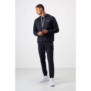 Air Jones Lacivert Pamuklu Kalın Yumuşak Dokulu Comfort Fit Nakışlı Erkek Eşofman Takım - 85255