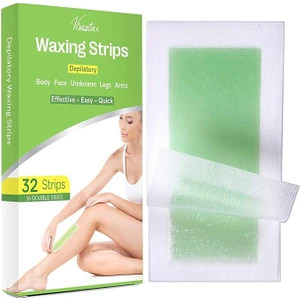 Wax Strips, Hair Removal Wax Kit. Sir Ağda Şeritleri, Kol, Bacak, Brezilya, Bikini Kadınlar Için Ağda Kiti, 32 Adet (Büyük Boy Ağda Şeritleri)