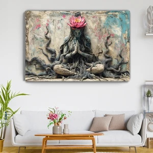 Iç Huzur Kanvas Duvar Tablosu - Ev Salon Koridor Oturma Odası Yatak Odası Dekorasyonu - Meditasyon -Zen