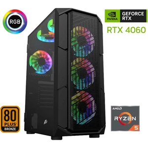 XSR441 Ryzen 5 5600 16GB Ram 512GB M.2 Nvme SSD 8gb RTX4060 Ekran Kartı Oyun Bilgisayarı