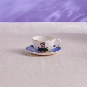 Frida Çay Fincanı ve Tabağı Mavi 220 ml