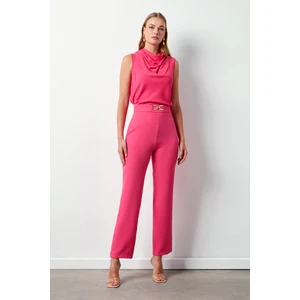 Aksesuar Detaylı Pantolon - Pembe