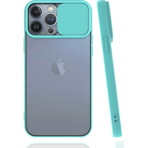Cepte Aksesuar Apple iPhone 13 Pro Max - Uyumlu Lensi Kapak-Turkuaz