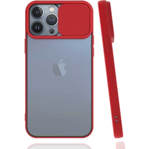 Cepte Aksesuar Apple iPhone 13 Pro Max - Uyumlu Lensi Kapak-Kırmızı