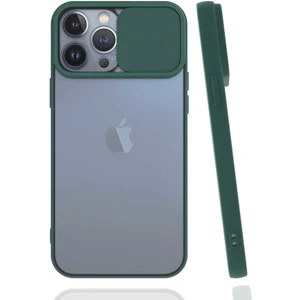 Cepte Aksesuar Apple iPhone 13 Pro Max - Uyumlu Lensi Kapak-Koyu Yeşil