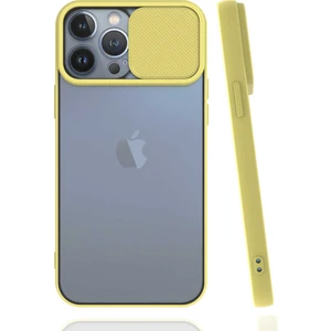 Cepte Aksesuar Apple iPhone 13 Pro Max - Uyumlu Lensi Kapak-Sarı