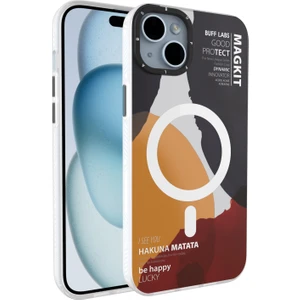 Buff iPhone 15 Magkit Desenli Kılıf Hakuna