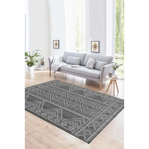 Napoli Home Dijital Baskılı Kaymaz Yıkanabilir Modern Desen Yolluk Mutfak Salon Halısı, N-MODERN-108-GRİ,