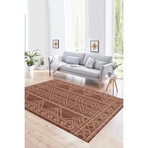 Napoli Home Dijital Baskılı Kaymaz Yıkanabilir Modern Desen Yolluk Mutfak Salon Halısı, N-MODERN-108-BORDO,