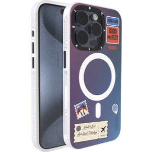 Buff iPhone 15 Pro Magkit Desenli Kılıf Travel