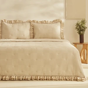 Karaca Home Perios Çift Kişilik Fırfırlı Spring Comfort /Uyku Seti Bej