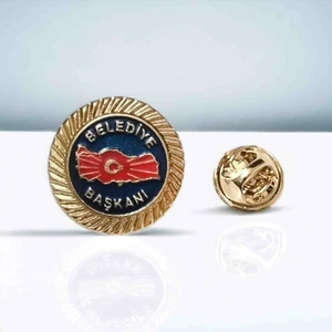 Caca Tasarım Belediye Başkanı Rozeti Metal Gold