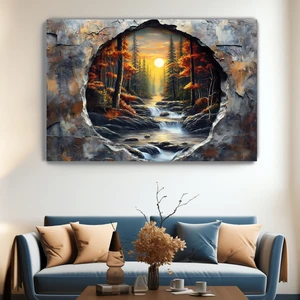 Ormanın Gizemli Kapısı Kanvas Duvar Tablosu - Ev Salon Oturma - Yatak Odası Mutfak Ofis Dekorasyonu