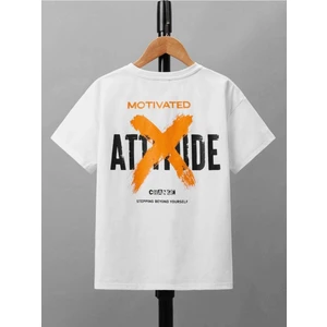 Rahat Kalıp Pamuklu Motıvated Baskılı Çocuk T-Shirt