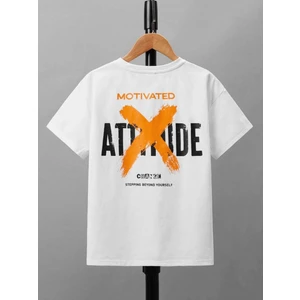 Rahat Kalıp Pamuklu Motıvated Baskılı Çocuk T-Shirt