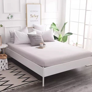 Lila Moon Gri Renkli Pamuklu Penye Kumaştan Tek/çift Kişilik Lastikli  Fitted Çarşaf