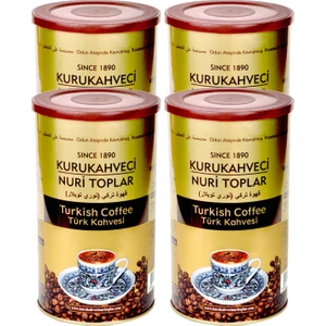 Nuri Toplar Kurukahveci Nuri Toplar Türk Kahvesi 250 gr Teneke Ambalaj x 4 Adet