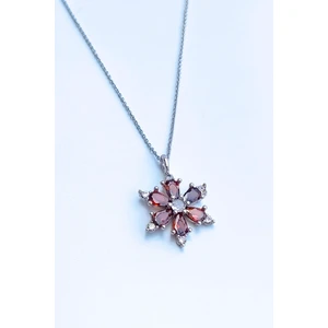 Trend Collection Zirkon Taşlı Lotus Çiçeği Model Zarif Kadın Kolyesi