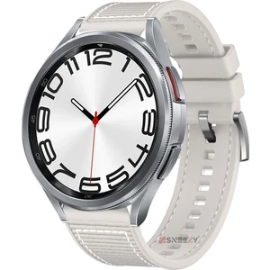 Samsung Galaxy Watch 6 – Classic 40-43-44-47MM  20MM Dikiş Desenli Dokuma Silikon Kordon