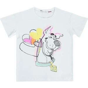 Scooby Doo Kız Çocuk Tişört 6-9 Yaş Beyaz