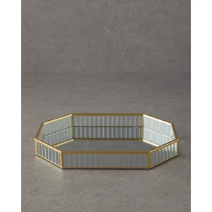 English Home Luxury Cam Dekoratif Tepsi Gold