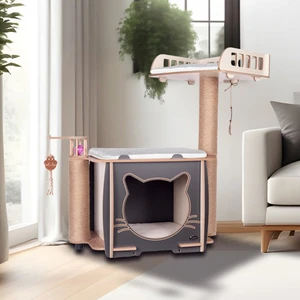 Pati Homes xl Happy Yataklı Kedi Evi - Kedi Tırmalaması