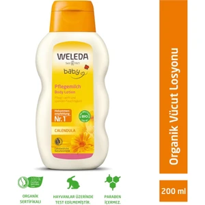 Calendula Vücut Losyonu 200 ml Organik Dermatolojik Testli Hassas Ciltler için