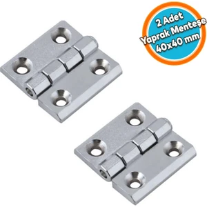 Mobilya Pencere Kapı Duşakabin Mini Dolap Menteşesi Yaprak Menteşe Krom 40 x 40 mm 2 Adet