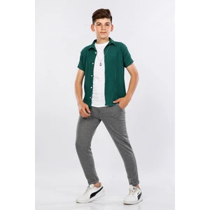 Erkek Çocuk Gömlek-T-Shirt ve Pantolon 3 Lü Takım VF24KMR5101314