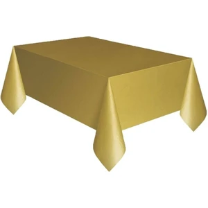 Gold Renk Kullan At 120 x 180  cm  Doğum Günü Partisi Için Düz Altın Rengi Plastik Masa Örtüsü