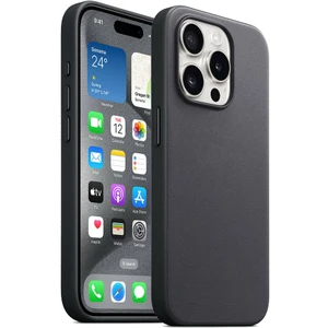 Farma İletişim Teknolojileri Apple iPhone 15 Pro Max Uyumlu Zore Magsafe Şarj Özellikli Mikro Fiber Optimal Kapak-Siyah