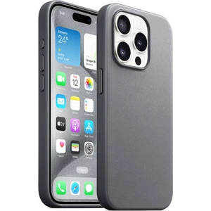 Farma İletişim Teknolojileri Apple iPhone 15 Pro Uyumlu Zore Magsafe Şarj Özellikli Mikro Fiber Optimal Kapak-Gri