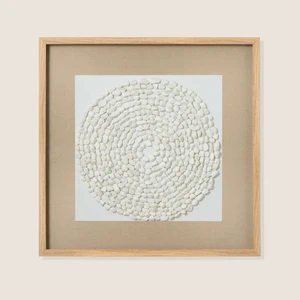 Anua Çakıl Taşı Tablo 63X63 cm Natural