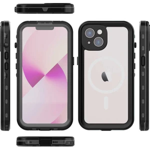 Farma İletişim Teknolojileri iPhone 14 Plus Uyumlu 1-1 Su Geçirmez Kılıf-Siyah