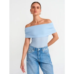 30851 Omuzları Düşük Bluz-Mavi