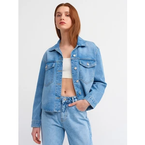 50719 Cepli Denim Gömlek-Mavi