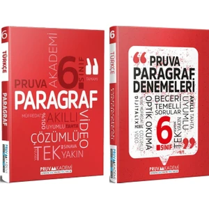 Pruva Akademi 6. Sınıf Paragraf Soru Bankası ve Deneme Seti 2 Kitap
