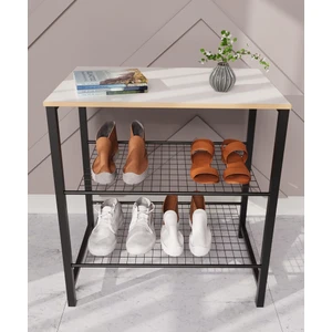 Güzelkan Madeni Eşya Dar Metal Ayakkabılık Vestiyer 3 Katlı Ayakkabılık Beyaz 1363