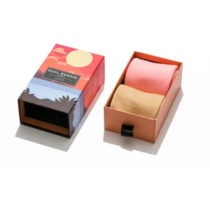 Paul Kenzie 2'li Nakış Logolu Unisex Çorap - Eco Characters - Sunset