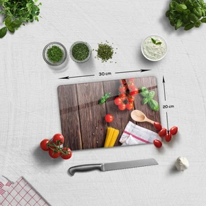 Ahşap ve Sebzeler | Cam Kesme Tahtası - Cam Kesme Tablası | 20cm x 30cm