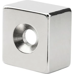 10X10X5-4MM Havşa Delikli Neodyum Güçlü Mıknatıs - Neodim Magnet