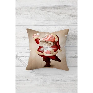 Noel Baba Yılbaşı Temalı Çift Tarafı Baskı Gizli Fermuar Yastık Kılıfı Kırlent Koltuk Yastık Kılıfı