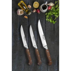 Üç Parça Et, Ekmek, Sebze, Meyve Mutfak Bıçakları Seti