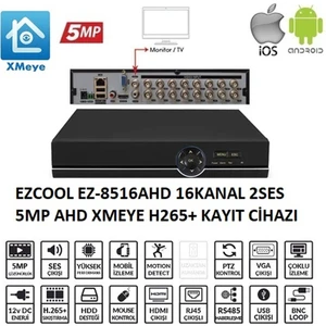 EZCOOL EZ-8516AHD 16 KANAL 5 MP 1HDD XMEYE KAYIT CİHAZI
