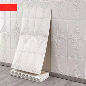Longbang Shop No.28 Tarzı 70X50CM 10 Metre Kendinden Yapışkanlı Duvar Kağıdı Etiket Yumuşak Köpük Tuğla Beyaz Gri Vintage Duvar Oturma Yatak Odası Ev Dekor Kalıp Geçirmez (Yurt Dışından)